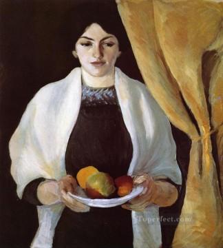  esposa Lienzo - Retrato con manzanas Esposa del artista August Macke